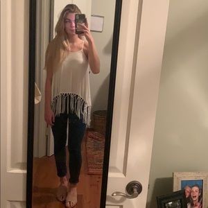 Off-White fringed hem blouse